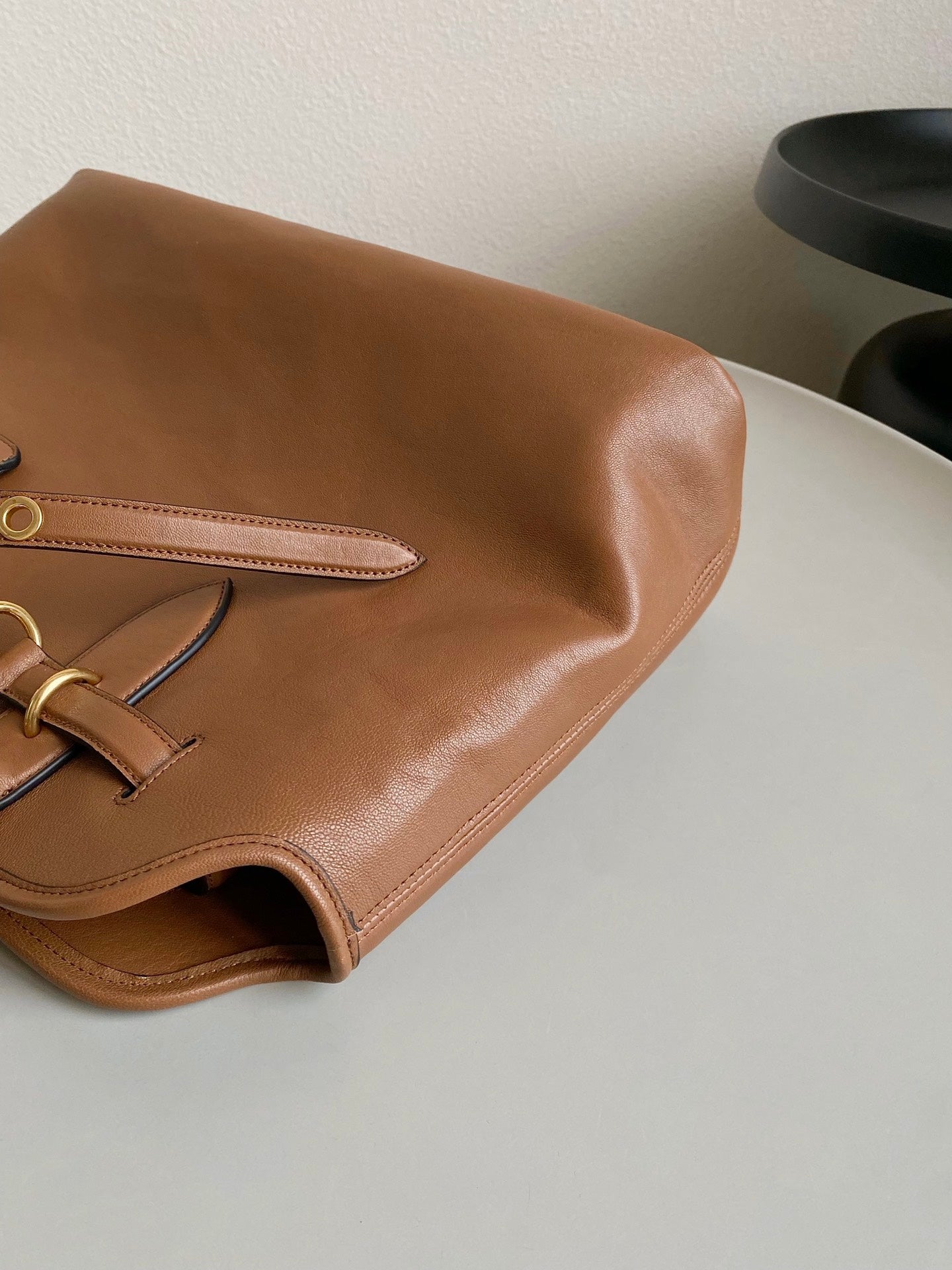 MIU MIU LARGE HANDBAG 40 IN CINNAMON BROWN CALFSKIN