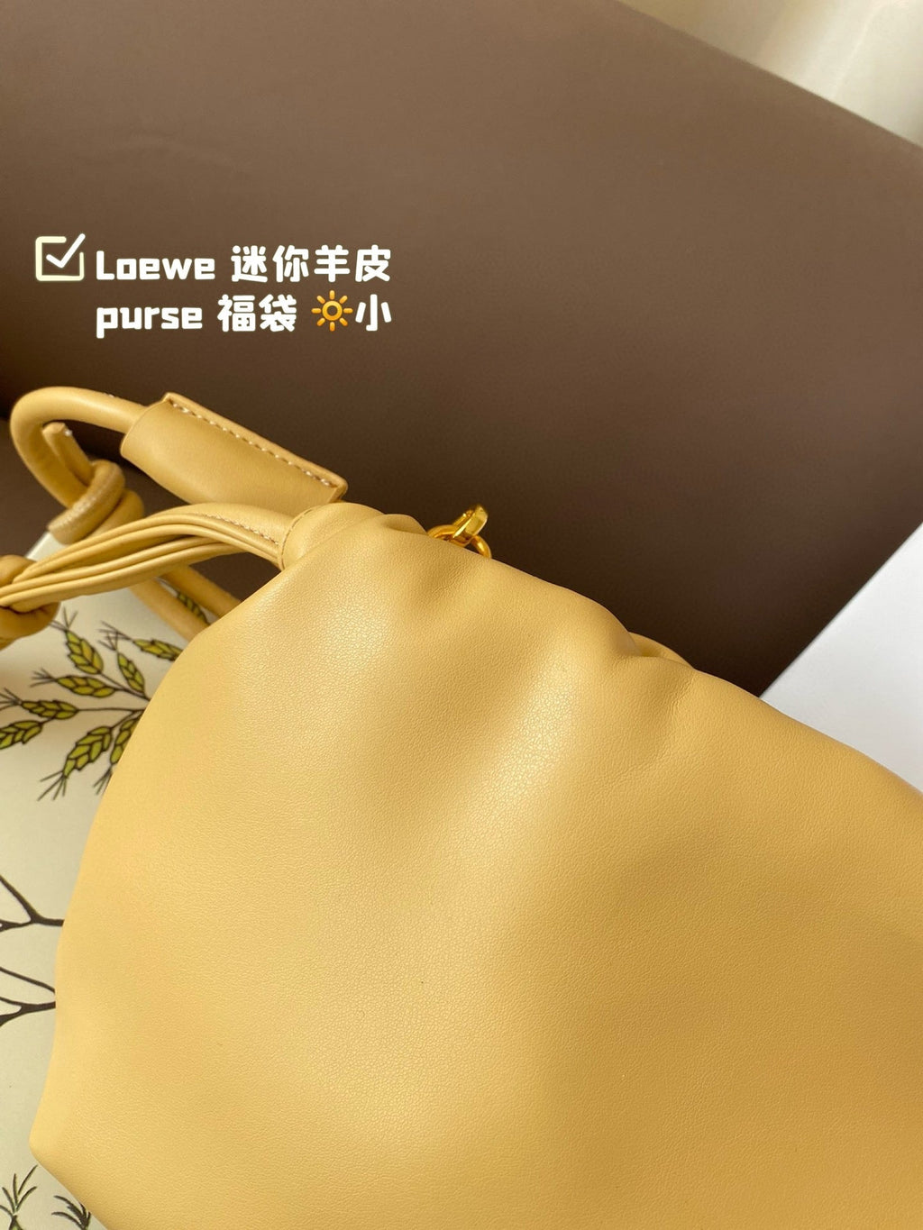 LOEWE LOE MINI 18 FLAMENCO PURSE IN SAHARA NAPPA LAMBSKIN