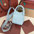 LORO PIANA MICRO BALE BAG IN LIGHT BLUE CALFSKIN