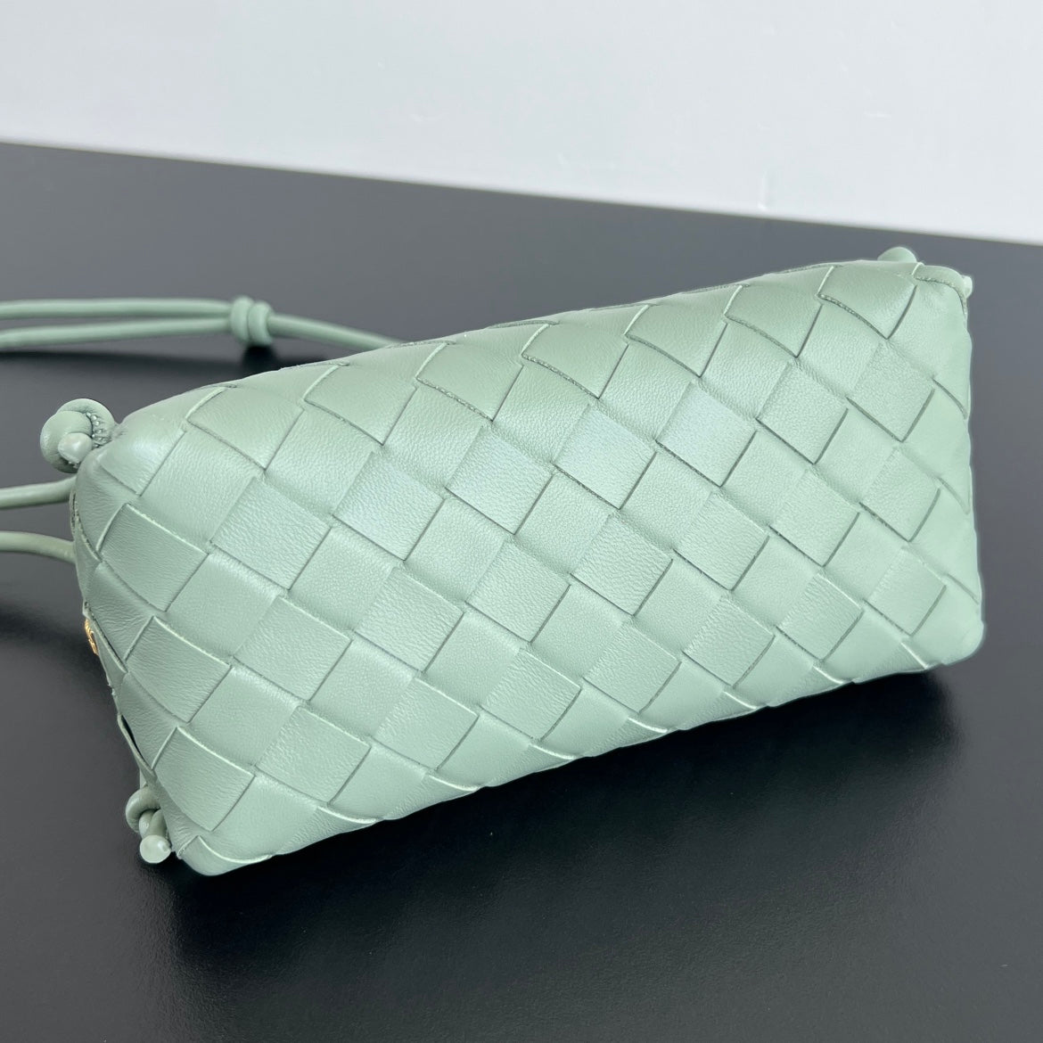 BOTTEGA VENETA CONCERT POUCH 18 IN OPAL LAMBSKIN