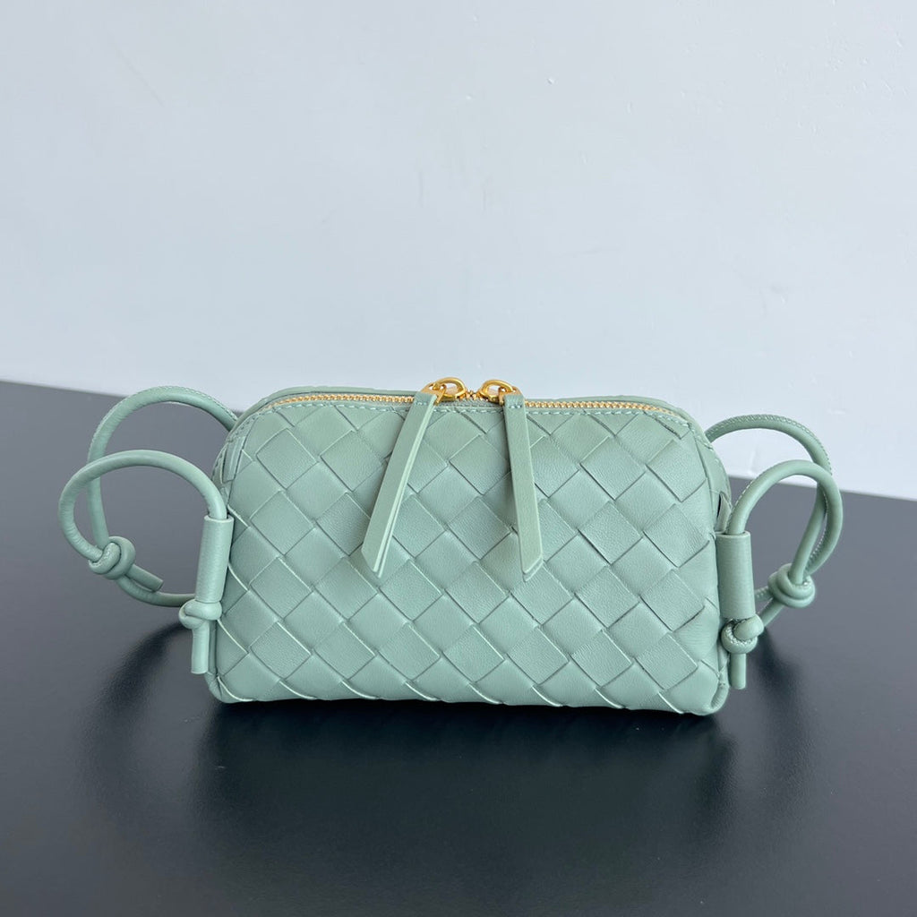 BOTTEGA VENETA CONCERT POUCH 18 IN OPAL LAMBSKIN