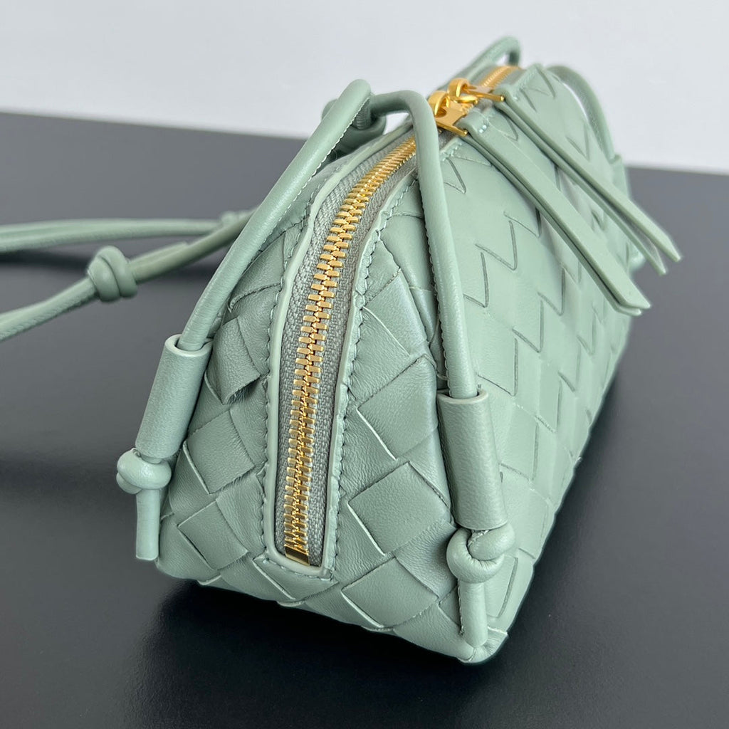 BOTTEGA VENETA CONCERT POUCH 18 IN OPAL LAMBSKIN