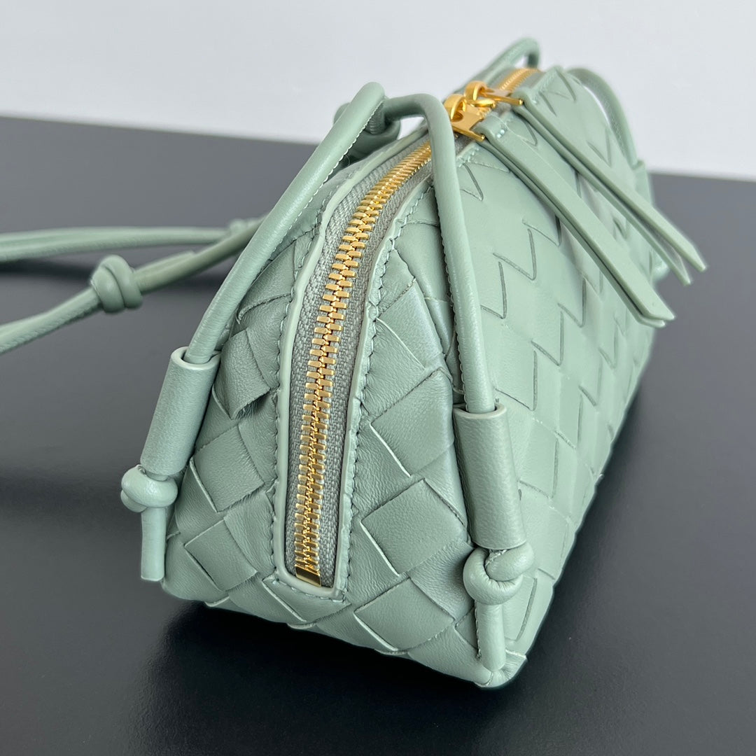 BOTTEGA VENETA CONCERT POUCH 18 IN OPAL LAMBSKIN