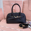 MIU MIU AVENTURE NAPPA BAG 33 IN BLACK LAMBSKIN GOLD HARDWARE