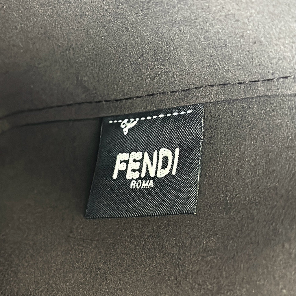 FENDI ORIGAMI MINI 19 IN ARMY GREEN LAMBSKIN AND SUEDE