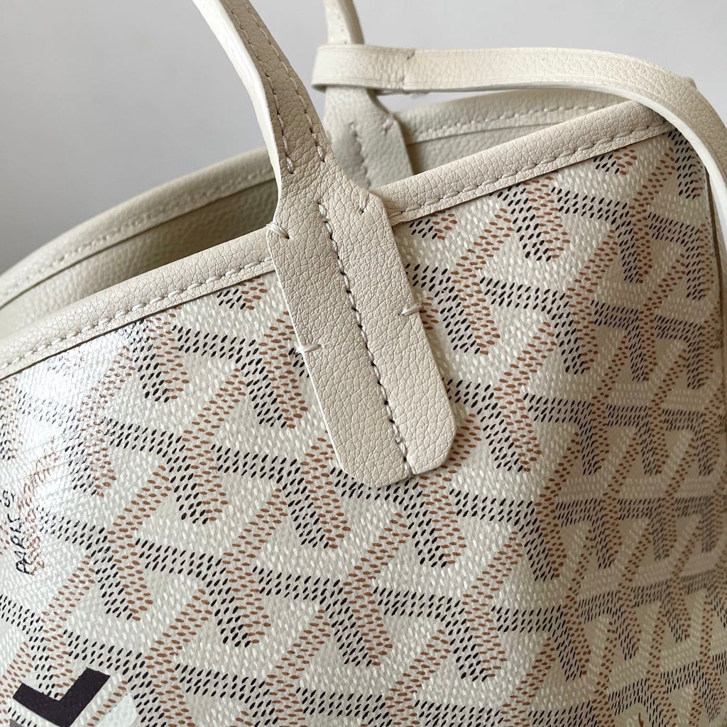 GOYARD ANJOU MINI BAG 20 IN BEIGE GOYARDINE CANVAS AND CALFSKIN