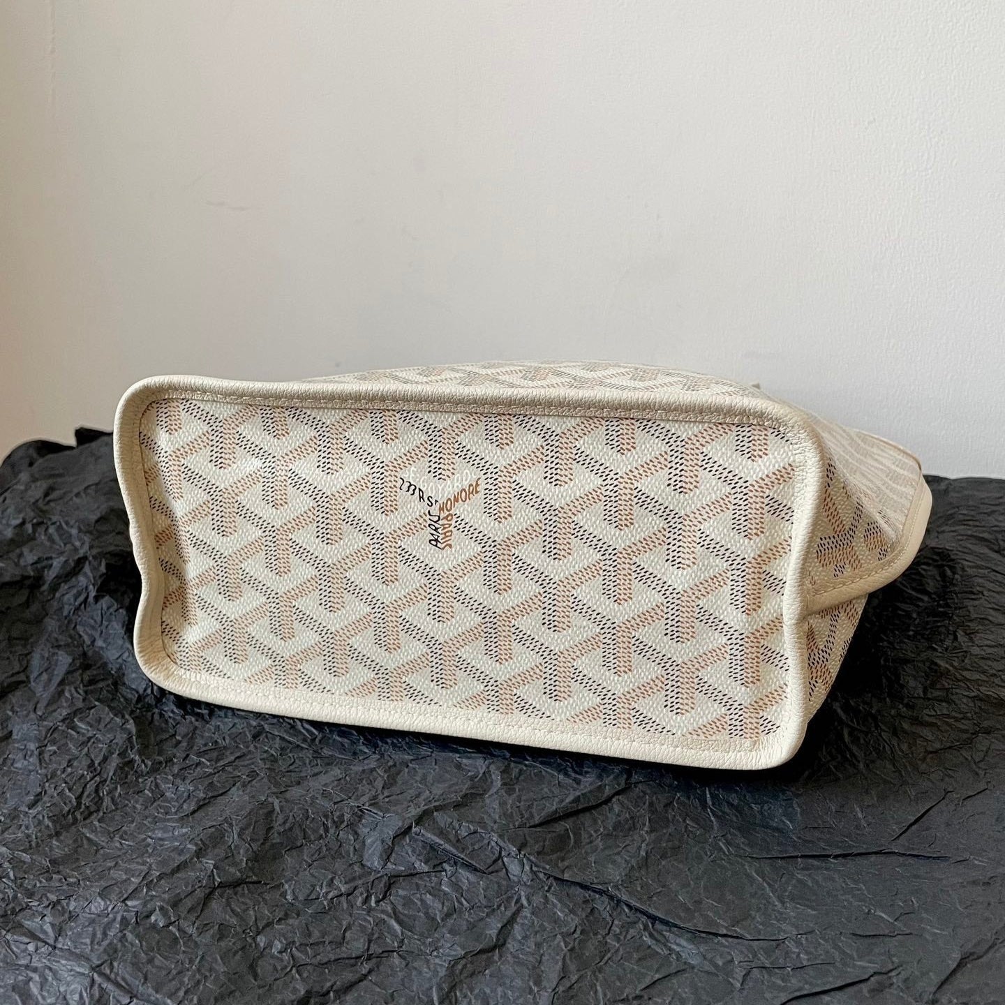 GOYARD ANJOU MINI BAG 20 IN BEIGE GOYARDINE CANVAS AND CALFSKIN