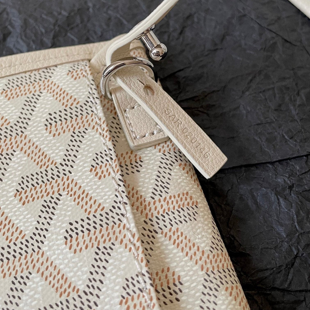 GOYARD ANJOU MINI BAG 20 IN BEIGE GOYARDINE CANVAS AND CALFSKIN