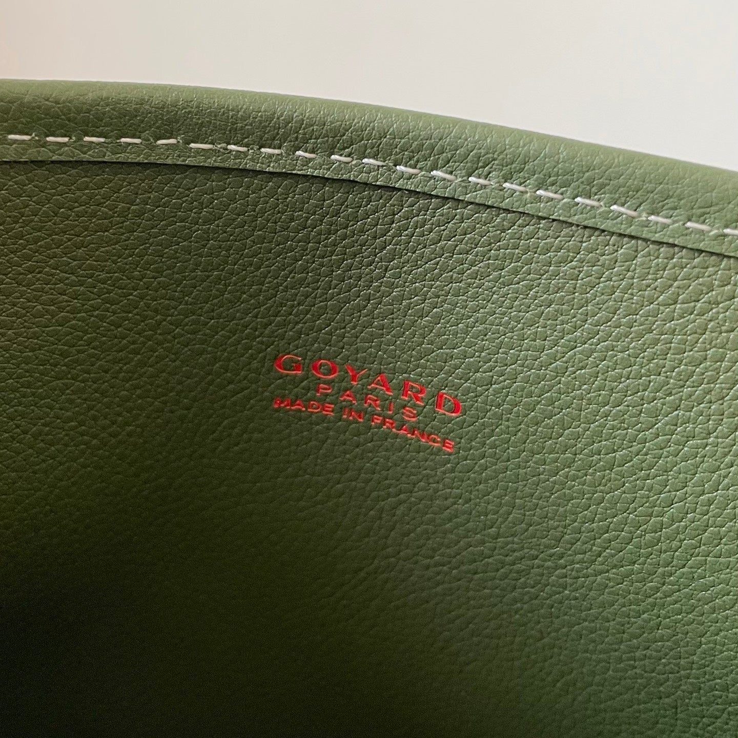 GOYARD ANJOU MINI BAG 20 IN WOODLAND GREEN GOYARDINE CANVAS AND CALFSKIN