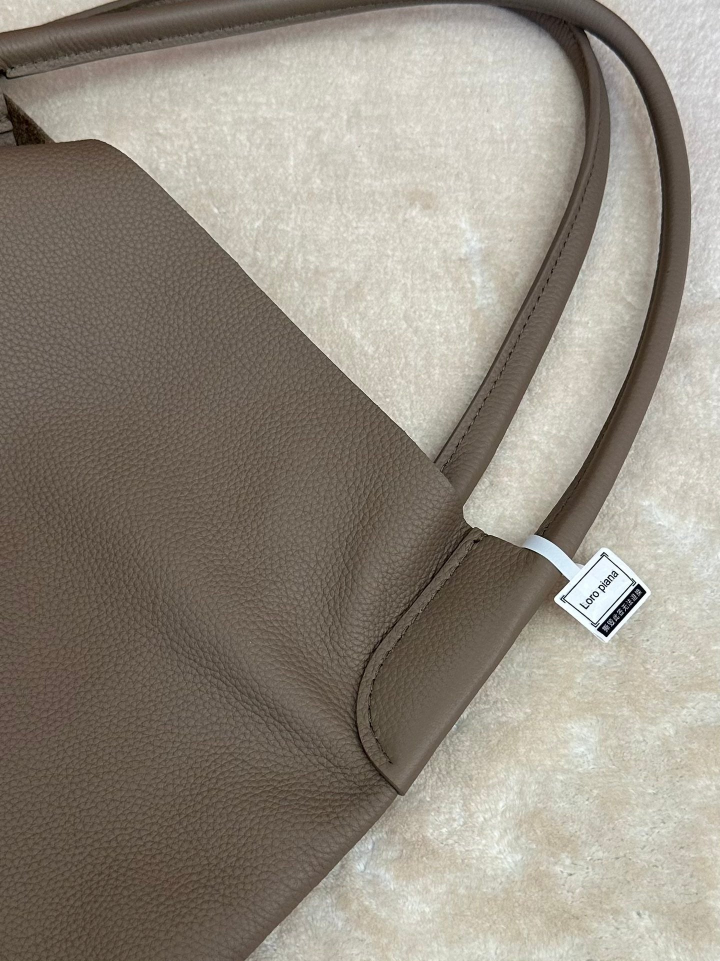 LORO PIANA BALE HOBO EXTRA LARGE 40 BAG IN MEDIUM BROWN CALFSKIN