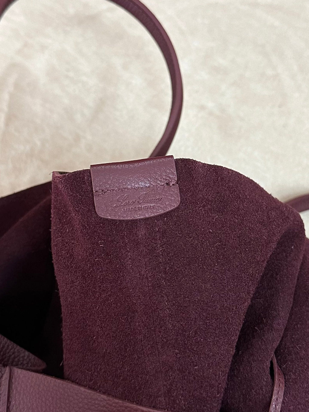 LORO PIANA BALE HOBO EXTRA LARGE 40 BAG IN MULBERRY PURPLE CALFSKIN