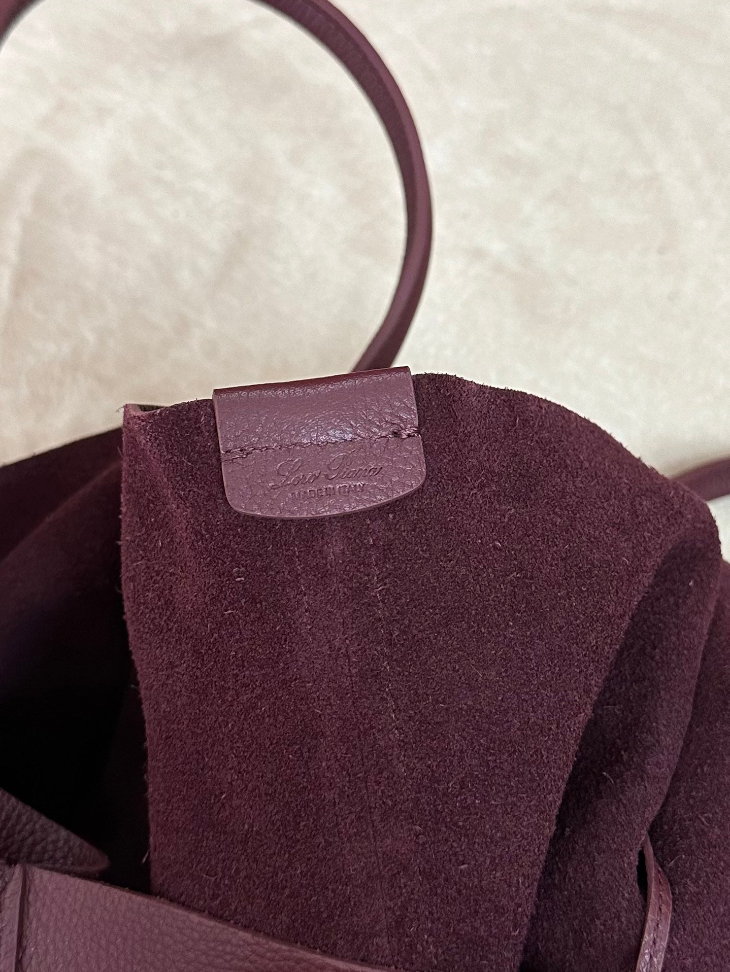 LORO PIANA BALE HOBO EXTRA LARGE 40 BAG IN MULBERRY PURPLE CALFSKIN