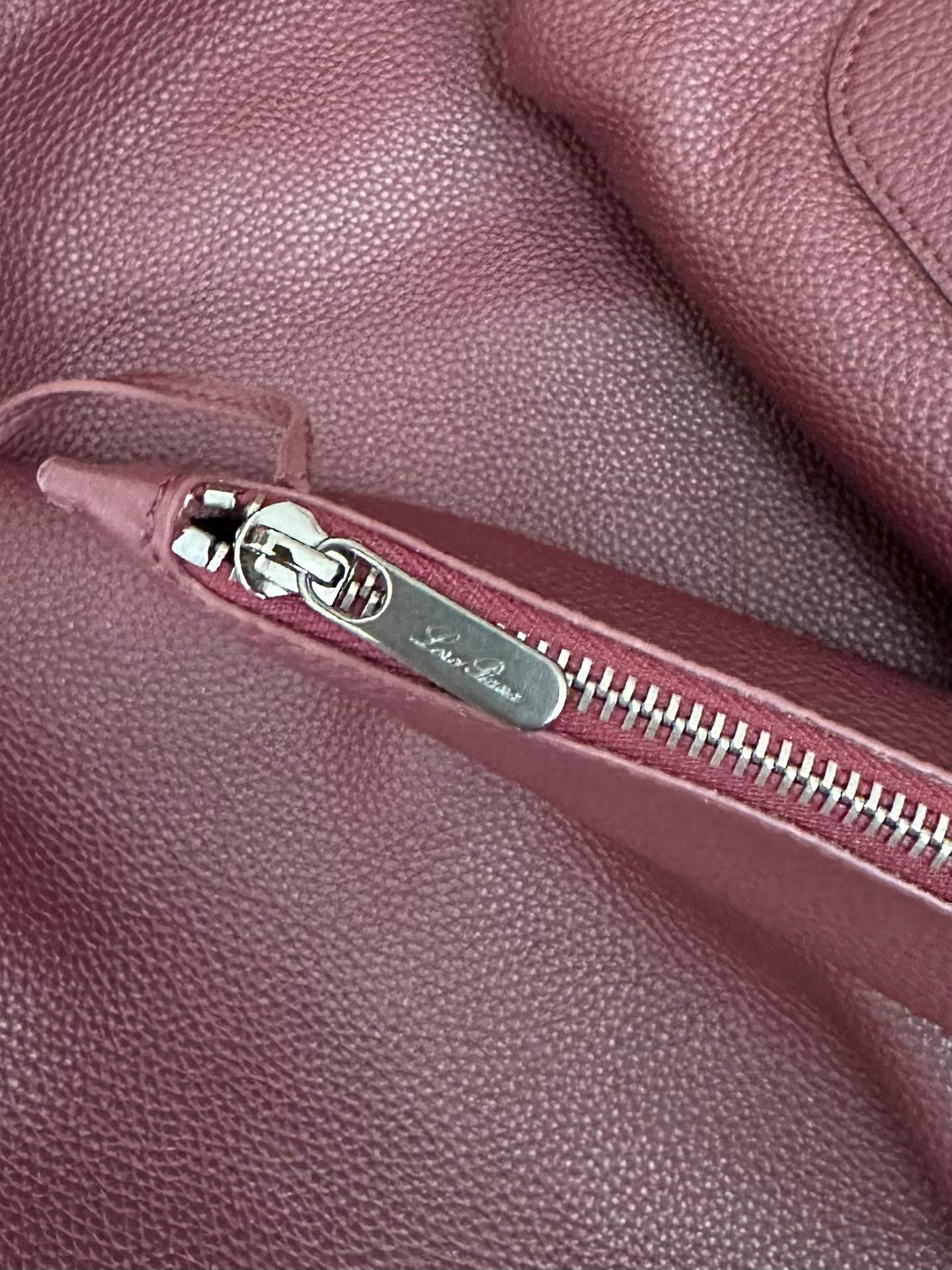 LORO PIANA BALE HOBO EXTRA LARGE 40 BAG IN MULBERRY PURPLE CALFSKIN