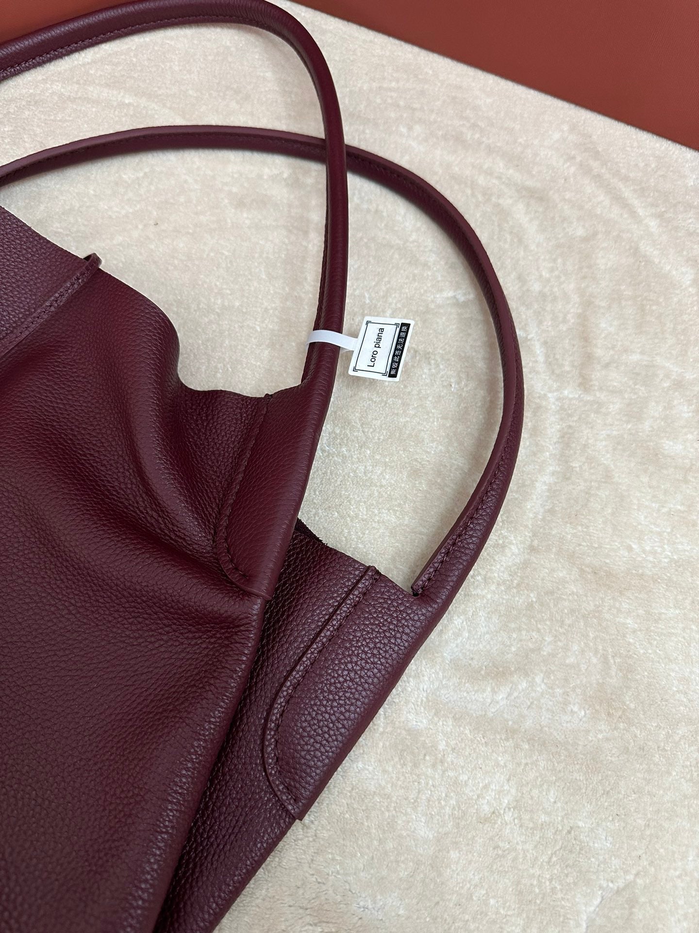 LORO PIANA BALE HOBO EXTRA LARGE 40 BAG IN MULBERRY PURPLE CALFSKIN