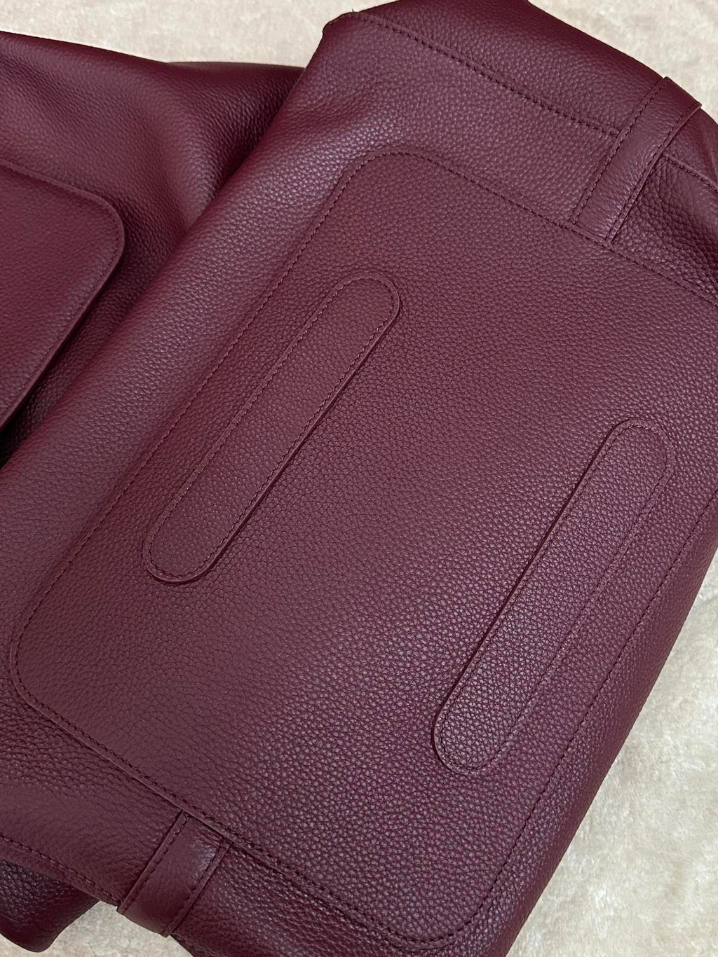 LORO PIANA BALE HOBO EXTRA LARGE 40 BAG IN MULBERRY PURPLE CALFSKIN