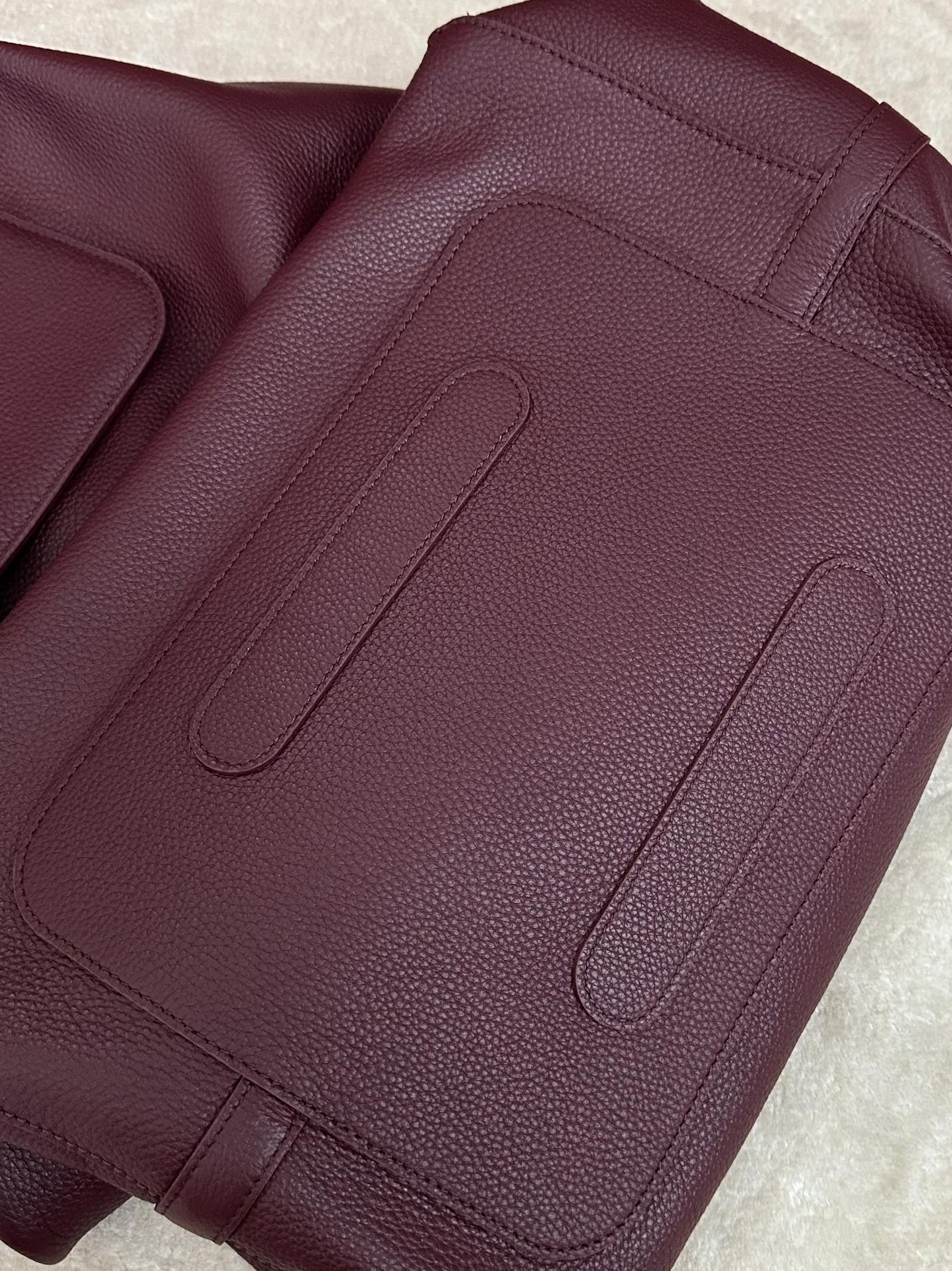 LORO PIANA BALE HOBO EXTRA LARGE 40 BAG IN MULBERRY PURPLE CALFSKIN
