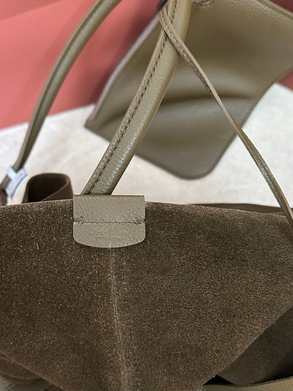 LORO PIANA BALE HOBO EXTRA LARGE 40 BAG IN MOCHA BROWN CALFSKIN
