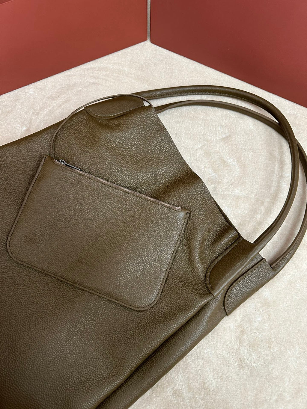 LORO PIANA BALE HOBO EXTRA LARGE 40 BAG IN MOCHA BROWN CALFSKIN