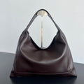BOTTEGA VENETA LARGE HOP 46 IN CHOCOLATE LAMBSKIN