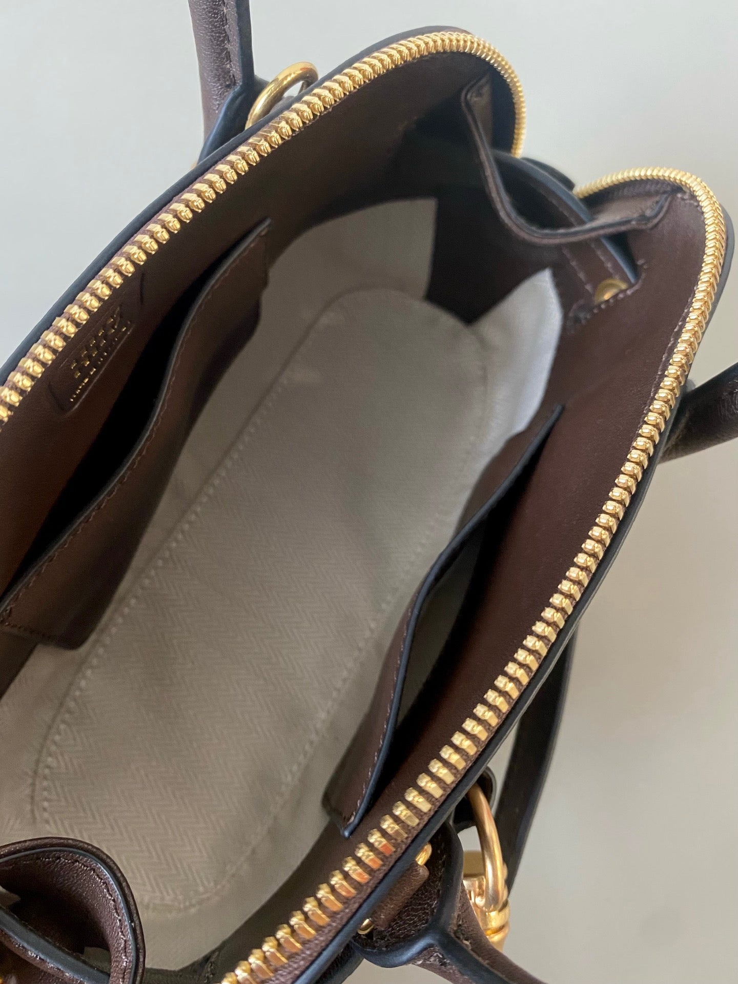 MIU MIU AVENTURE NAPPA MINI BAG 21 IN BRUNETTE BROWN CALFSKIN GOLD HARDWARE