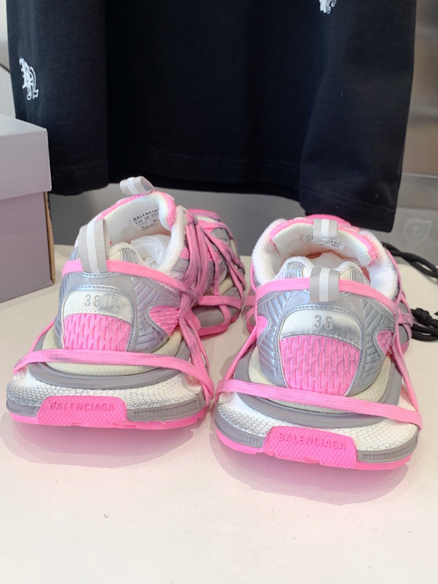 3XL EXTREME LACE SNEAKER SILVER AND PINK