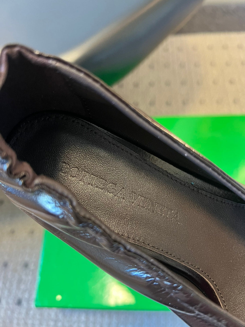 BOTTEGA VENETA 26S HIGH HEELS 40 MM IN DARK BROWN CALFSKIN