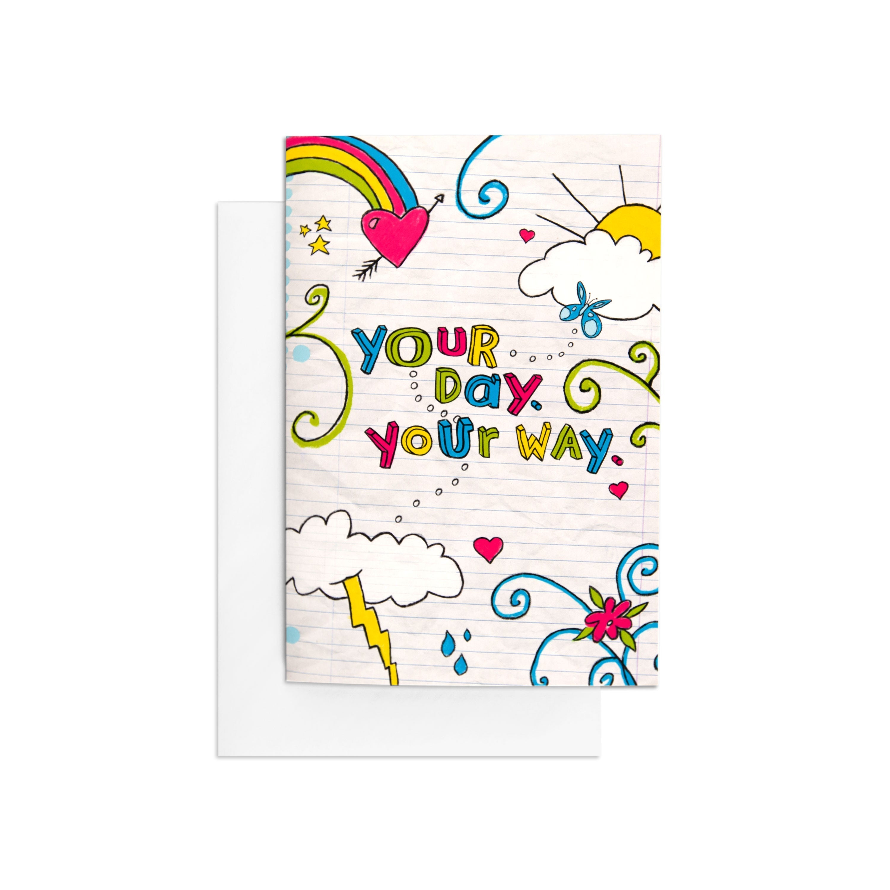 Your Day Your Way Fun Colourful Interactive Birthday Card