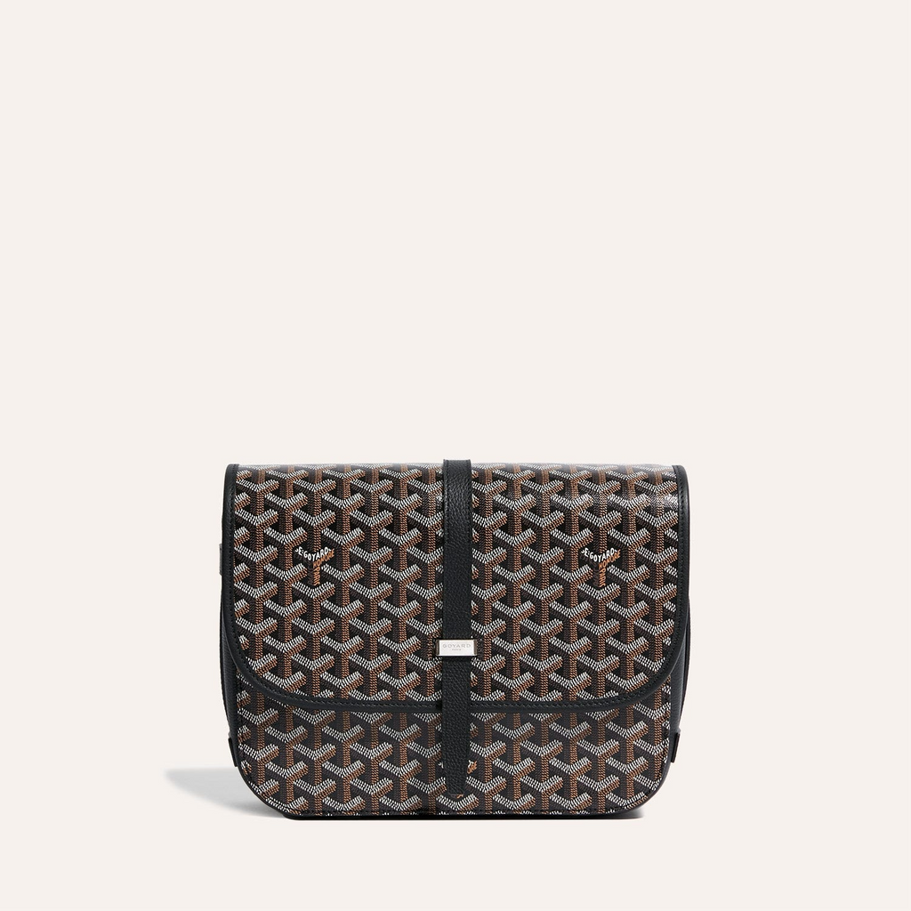 GOYARD BELVEDERE MM BAG 28CM BLACK CANVAS