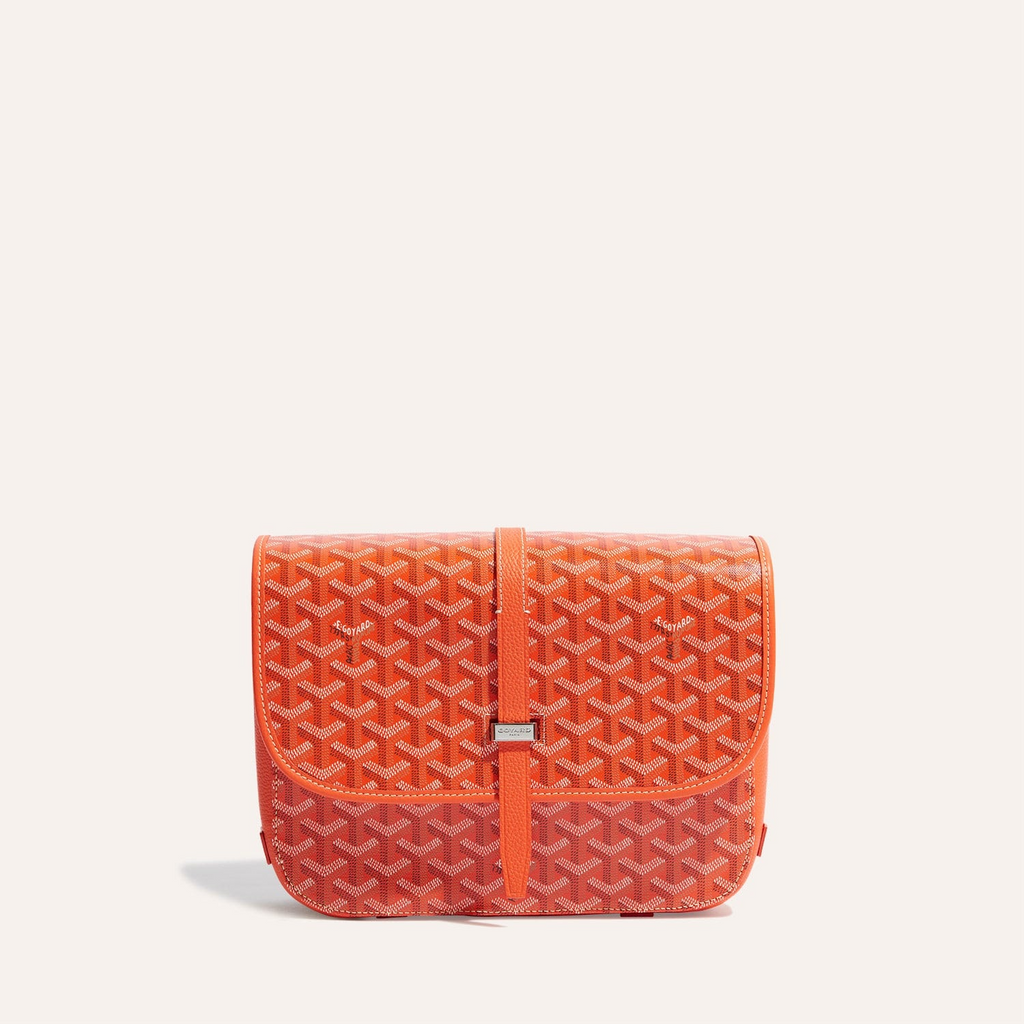 GOYARD BELVEDERE MM BAG 28CM ORANGE CANVAS