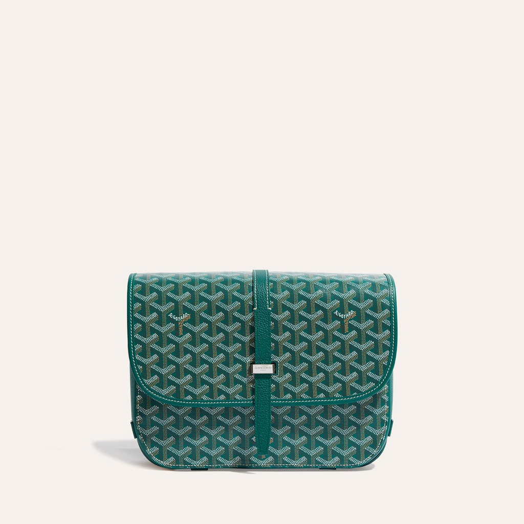 GOYARD BELVEDERE MM BAG 28CM GREEN CANVAS