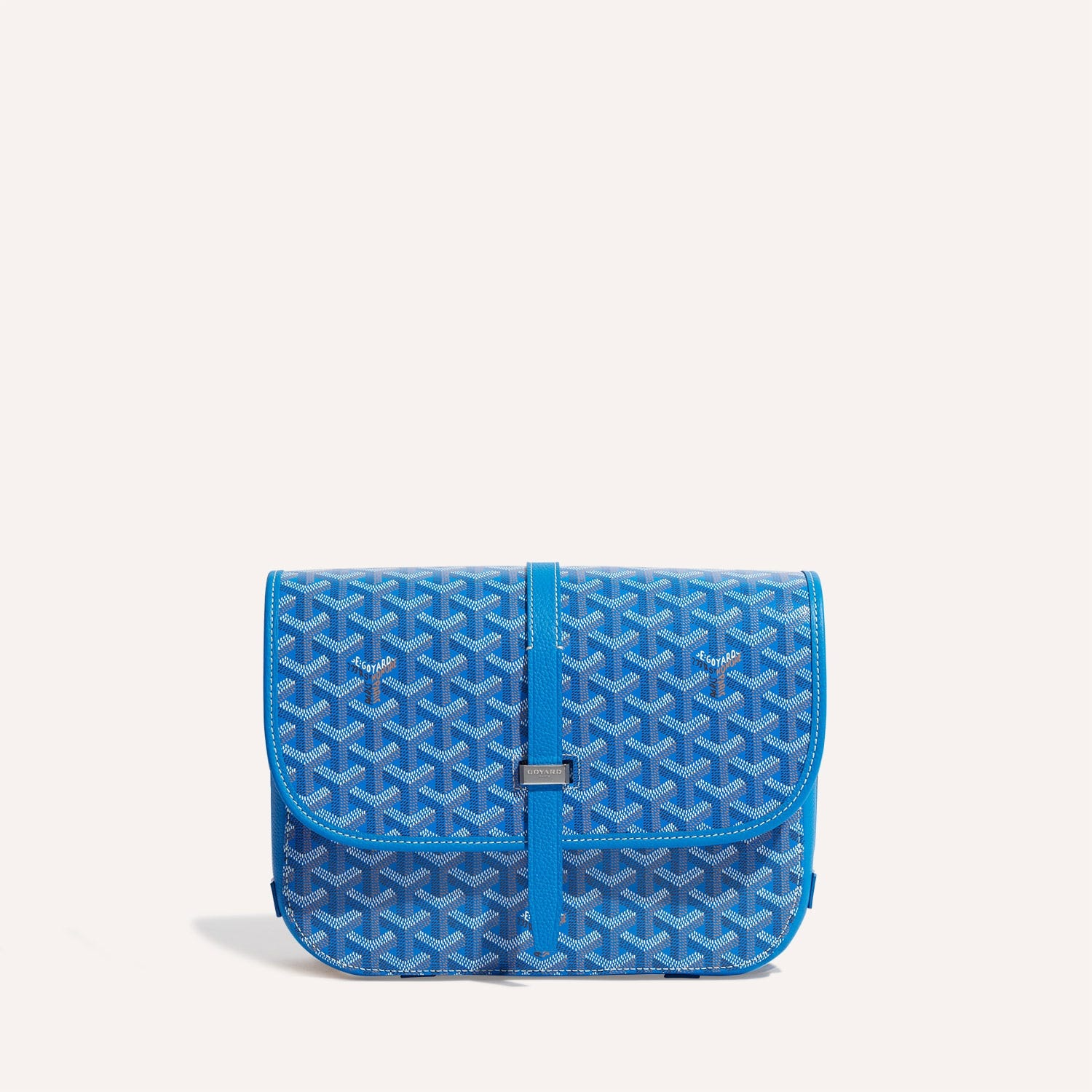 GOYARD BELVEDERE MM BAG 28CM SKY BLUE CANVAS