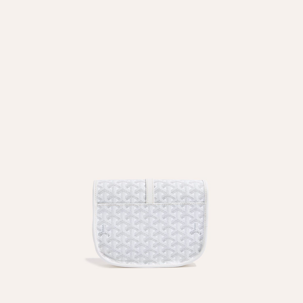 GOYARD BELVEDERE MM BAG 28CM WHITE CANVAS