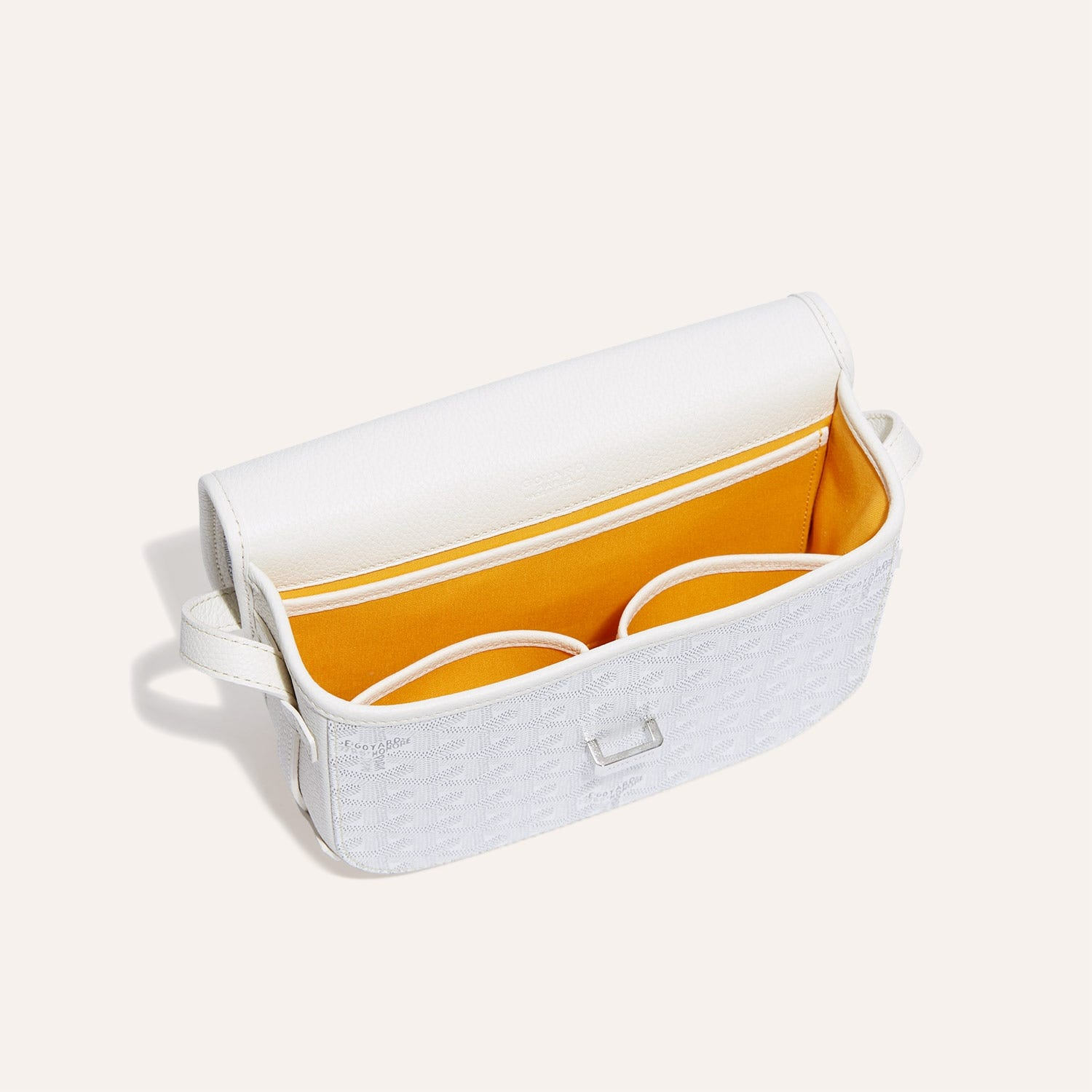 GOYARD BELVEDERE MM BAG 28CM WHITE CANVAS