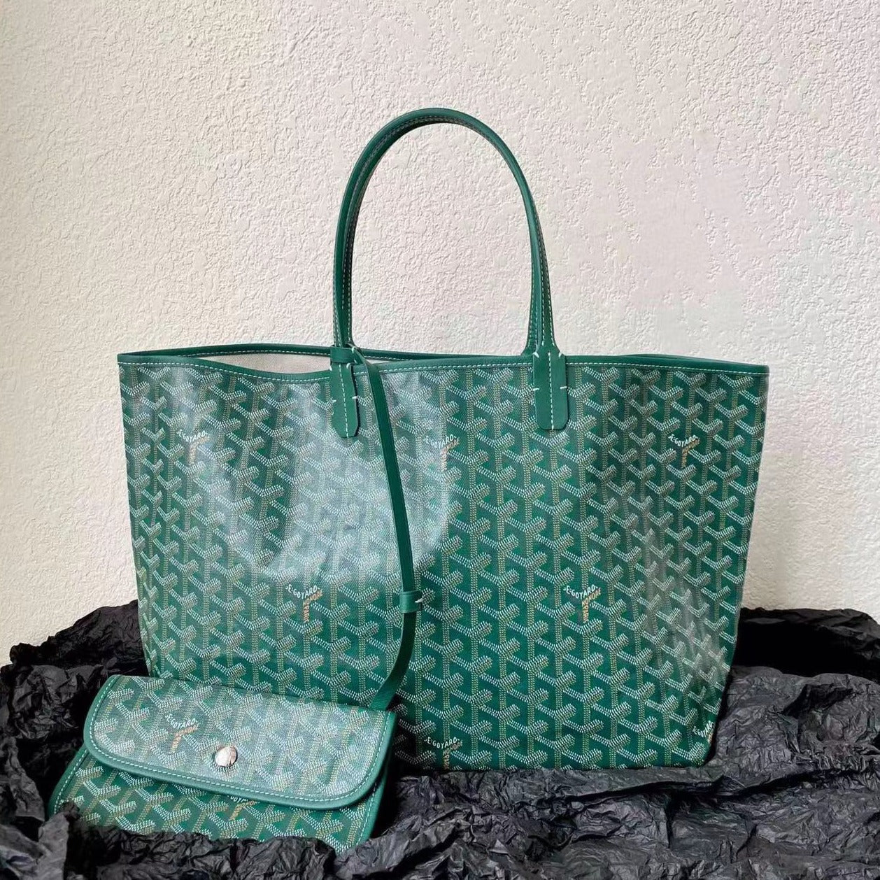 GOYARD SAINT LOUIS GM 40CM GREEN CANVAS