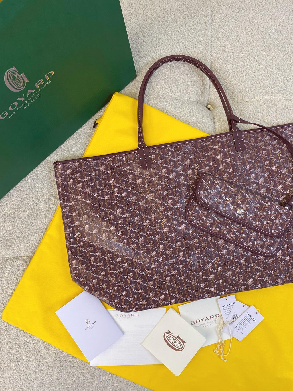 GOYARD SAINT LOUIS GM 40CM BURGUNDY CANVAS