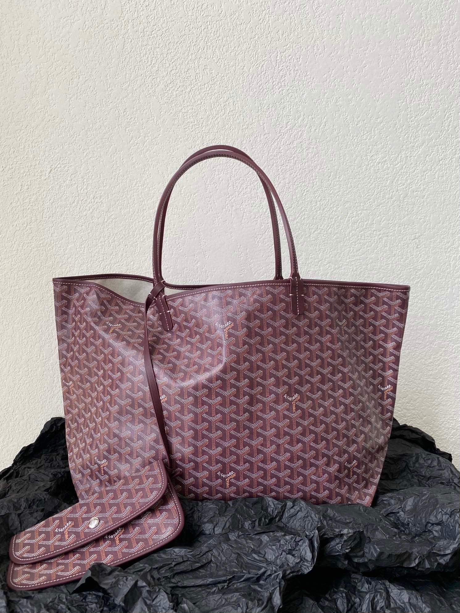 GOYARD SAINT LOUIS GM 40CM BURGUNDY CANVAS