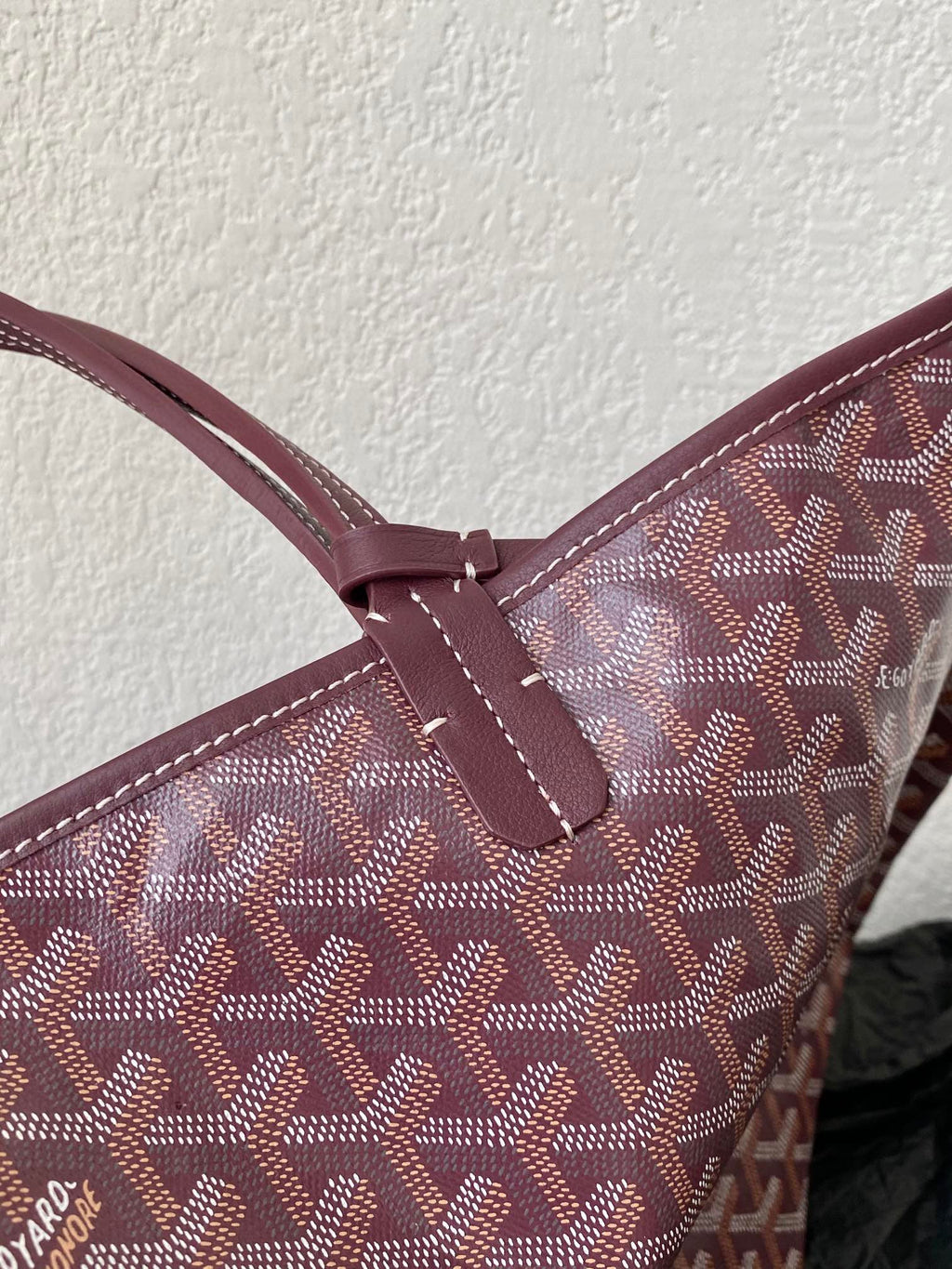 GOYARD SAINT LOUIS GM 40CM BURGUNDY CANVAS