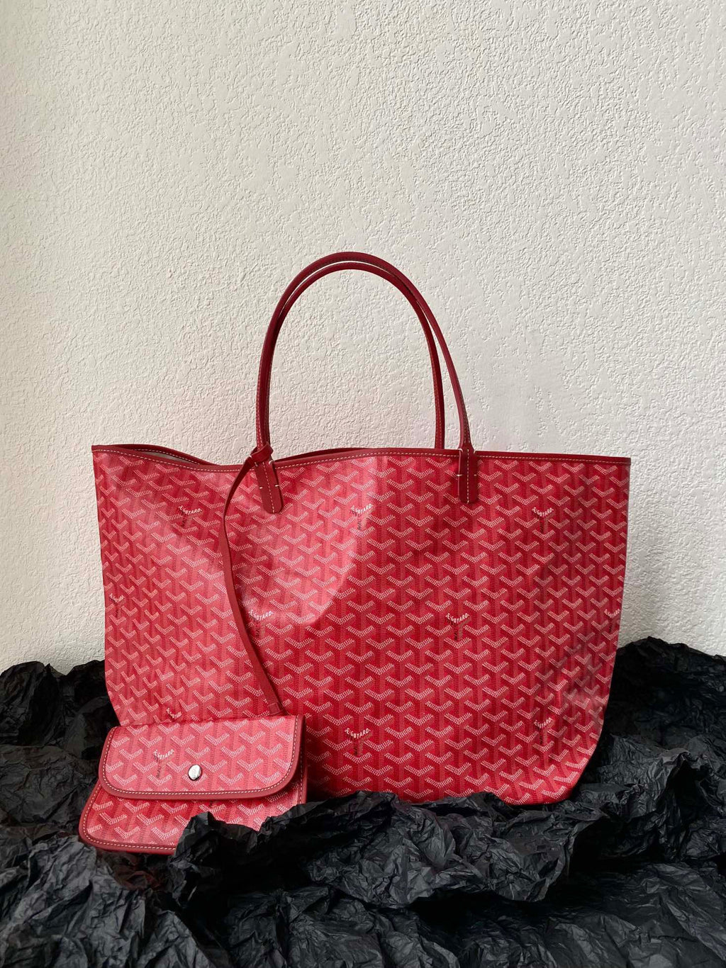 GOYARD SAINT LOUIS GM 40CM RED CANVAS