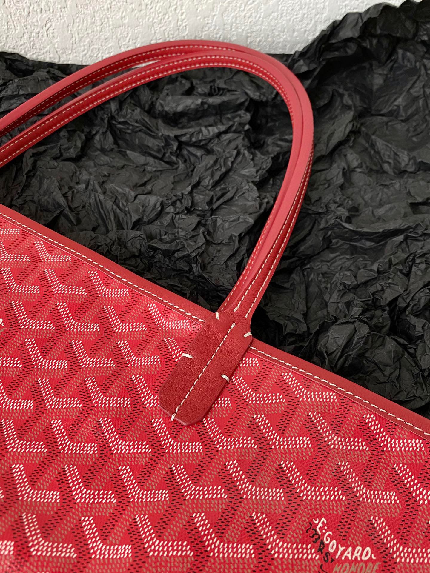 GOYARD SAINT LOUIS GM 40CM RED CANVAS