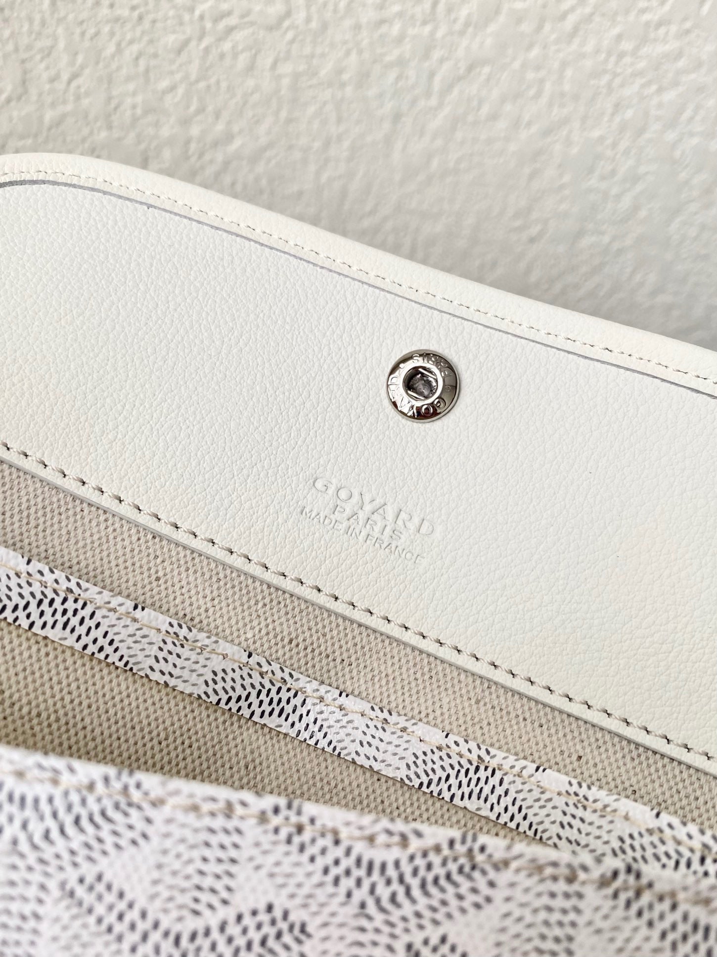 GOYARD SAINT LOUIS GM 40CM WHITE CANVAS