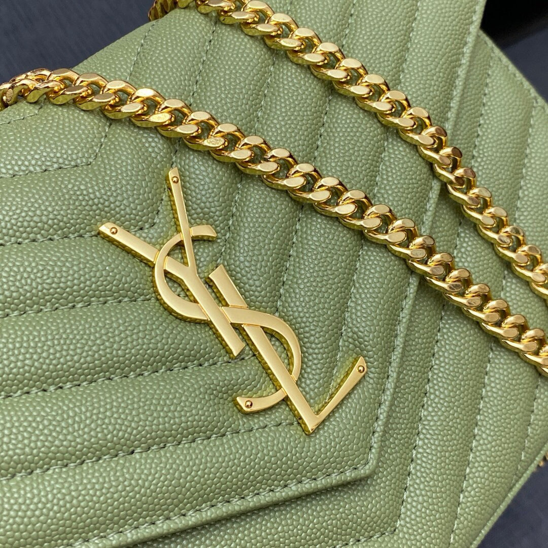 SAINT LAURENT MONOGRAM WOC 22 PEAR