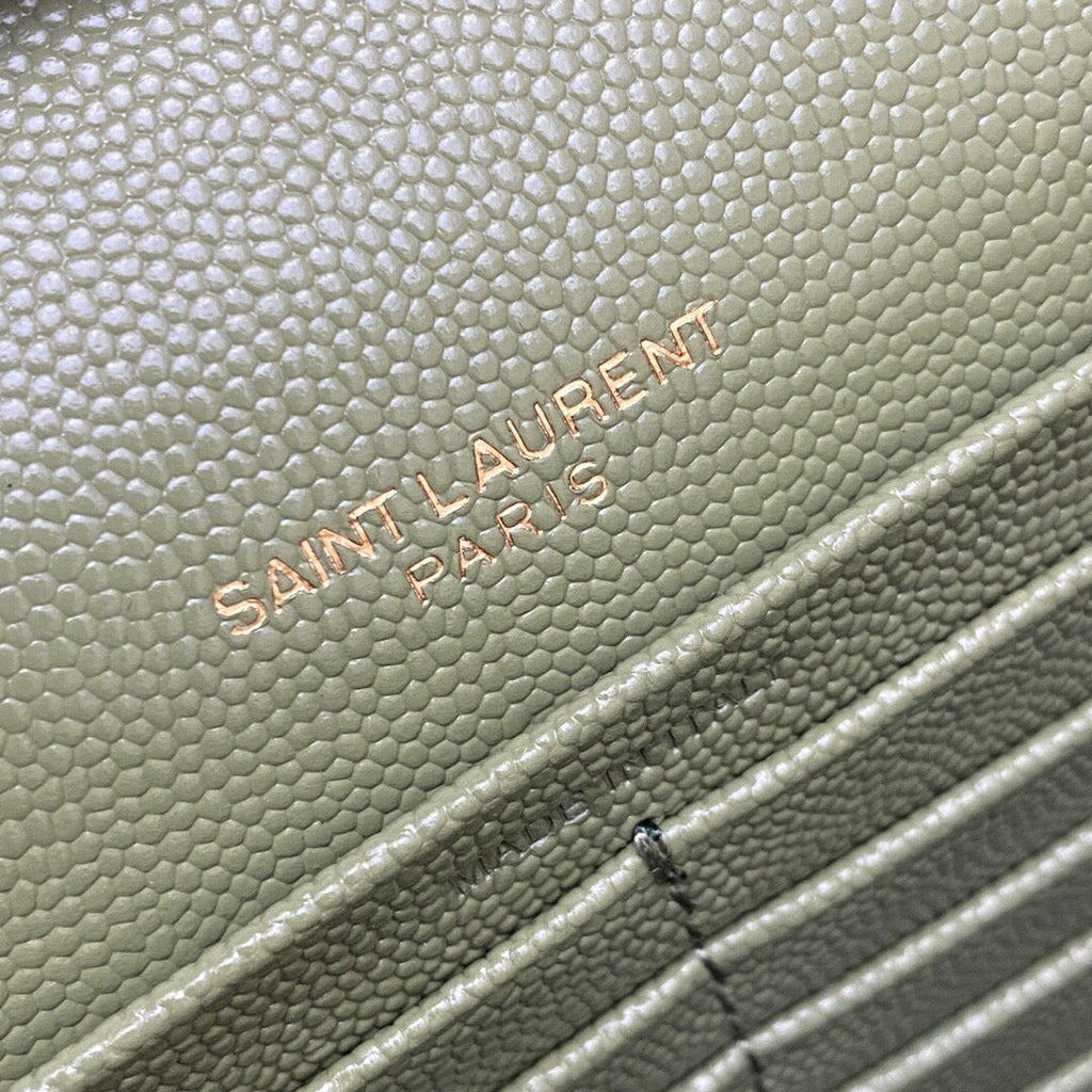 SAINT LAURENT MONOGRAM WOC 22 PEAR