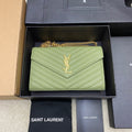 SAINT LAURENT MONOGRAM WOC 22 PEAR