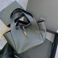 SAINT LAURENT LE 5 À 7 BEA IN GRAINED LEATHER BLACK