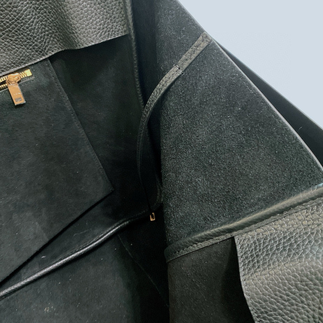 SAINT LAURENT LE 5 À 7 BEA IN GRAINED LEATHER BLACK