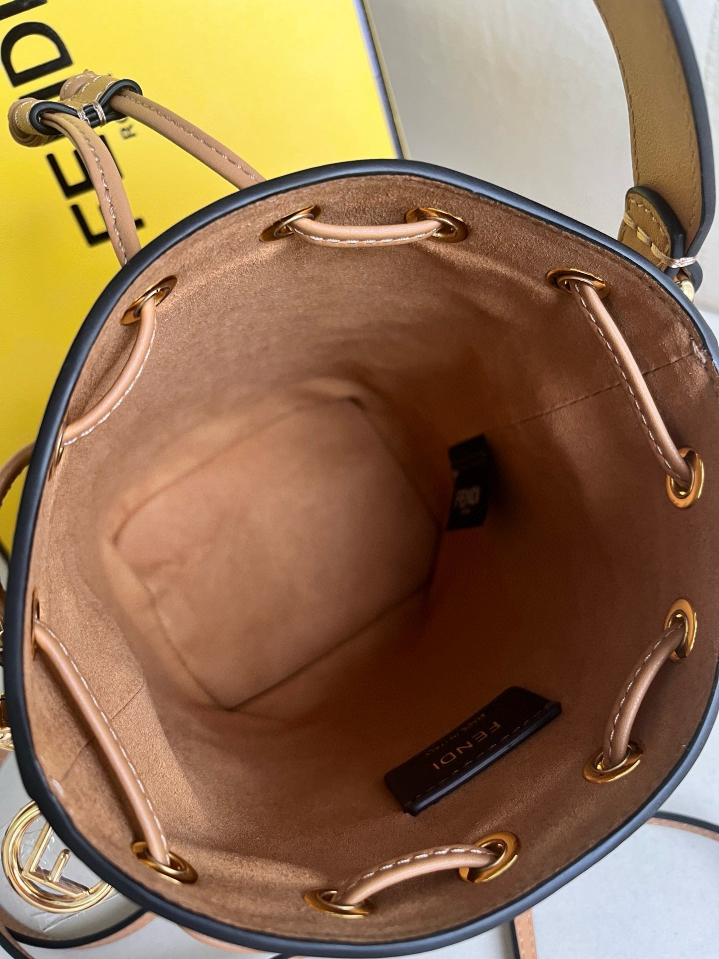 FENDI MON TRESOR 18 IN BROWN CALFSKIN