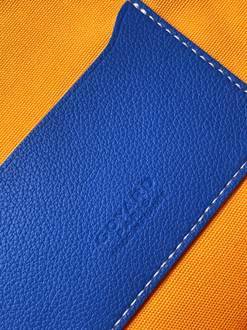 GOYARD SENAT POCHETTE IN SKY BLUE GOYARDINE CANVAS