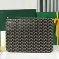 GOYARD SENAT POCHETTE IN NAVY BLUE GOYARDINE CANVAS