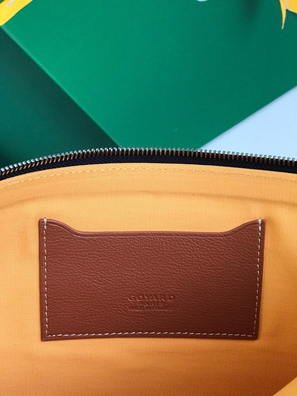 GOYARD SENAT POCHETTE IN NAVY BLUE GOYARDINE CANVAS