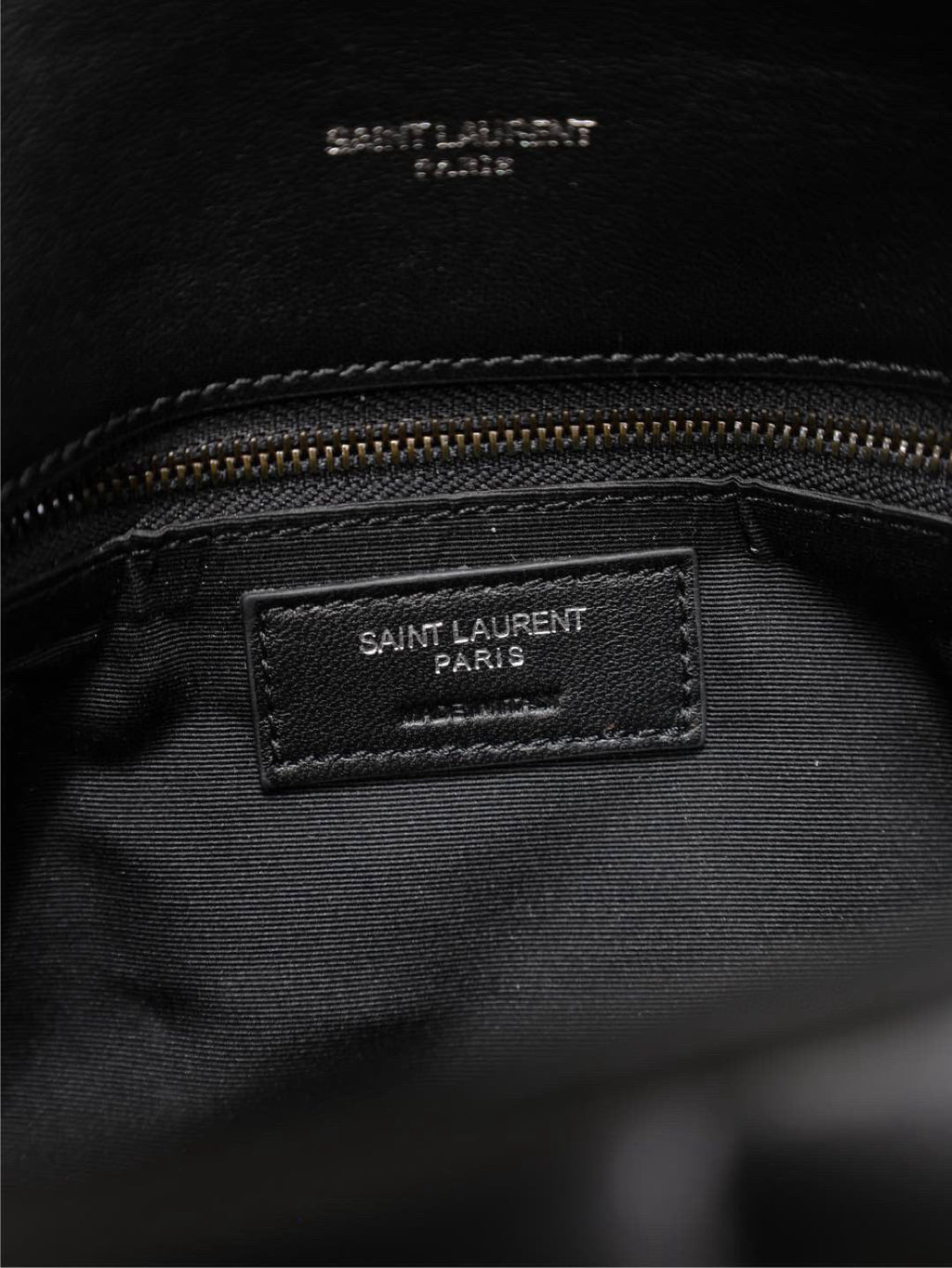 SAINT LAURENT LOULOU PUFFER MEDIUM 29 IN ALL BLACK SHEEPSKIN BLACK HARDWARE